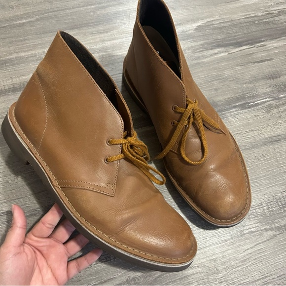 Clarks Bushacre Brown Leather Chukka Boots main image 5